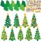 945Pcs DIY Christmas Tree Craft Kit Kids Holiday Art Making Craft with Stickers, Make Your Own Christmas Bookmark Xmas Party Favor Decoration Home Classroom Game Activities